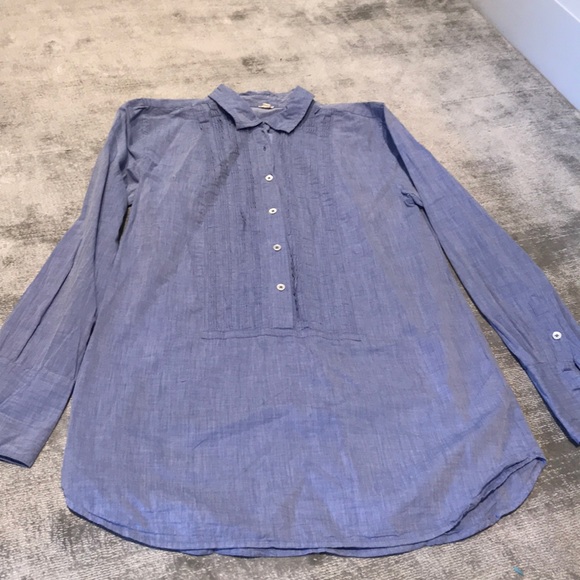 Blue cotton tunic - Picture 1 of 5